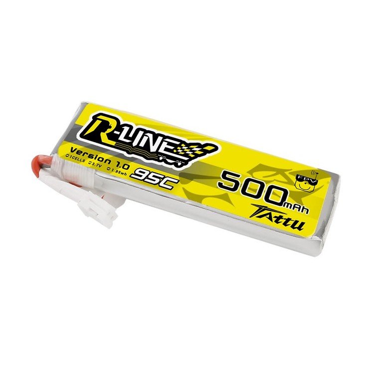 Tattu R-Line batterie LiPo batterie 500mAh 95C 1S1P long JST-PHR - Thumbnail 2