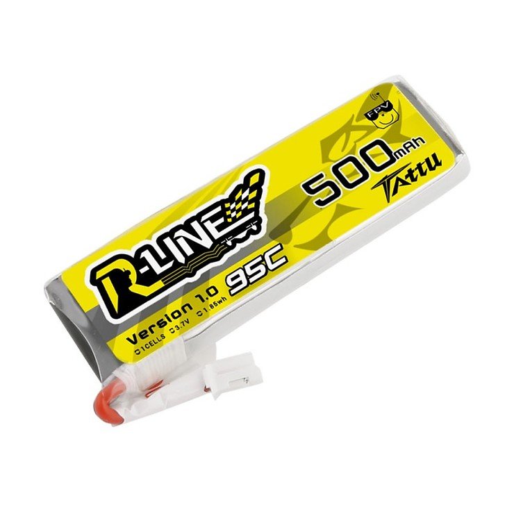 Tattu R-Line batterie LiPo batterie 500mAh 95C 1S1P long JST-PHR - Thumbnail 3
