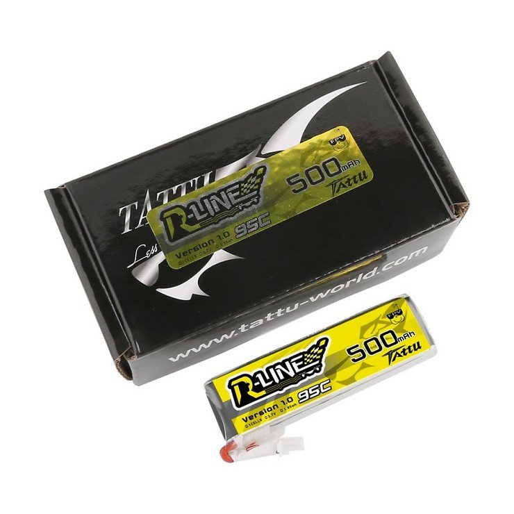 Tattu R-Line batterie LiPo batterie 500mAh 95C 1S1P long JST-PHR - Thumbnail 4