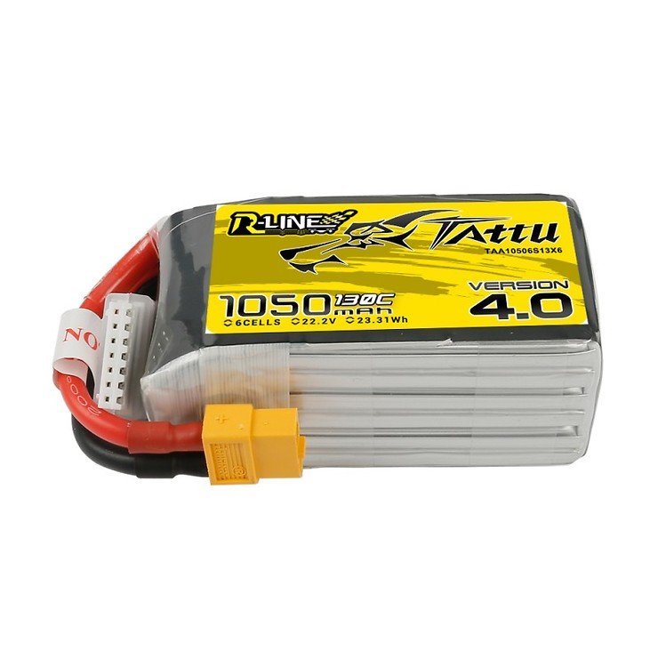 Tattu R-Line V4.0 LiPo Battery 130C XT60 1050mAh 6S - Pic 1