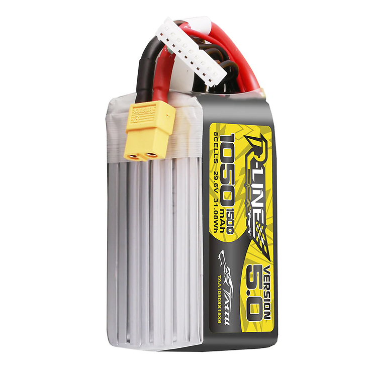 Tattu R-Line V5.0 LiPo Akku Battery 150C 29.6V 1050mAh 8S XT60 - Thumbnail 3