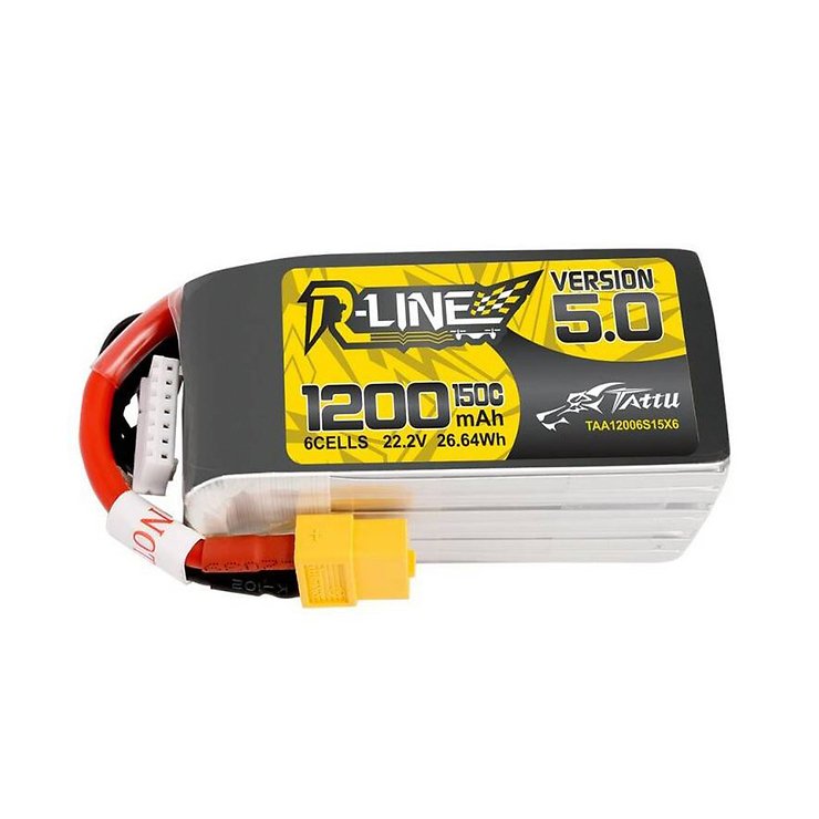 Tattu R-Line V5.0 Batería LiPo 150C XT60 1200mAh 6S - Pic 1