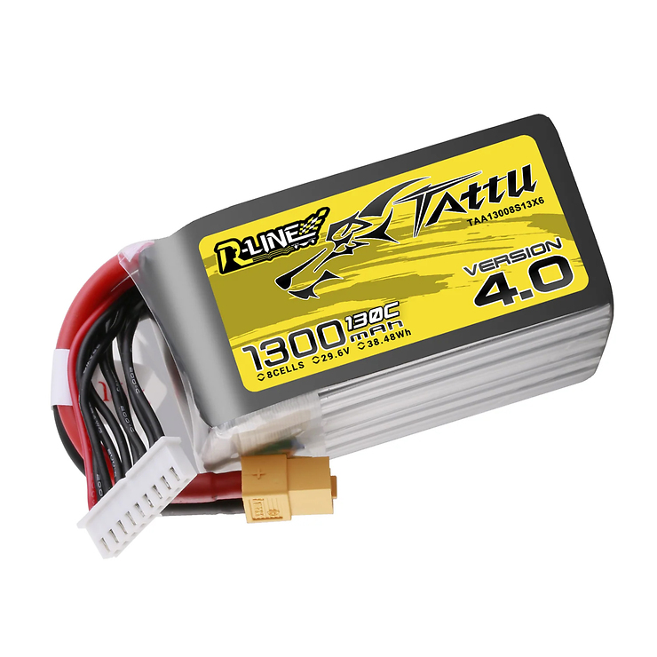 Tattu R-Line V4.0 LiPo Akku Battery 130C 29.6V 1300mAh 8S XT60 - Thumbnail 2