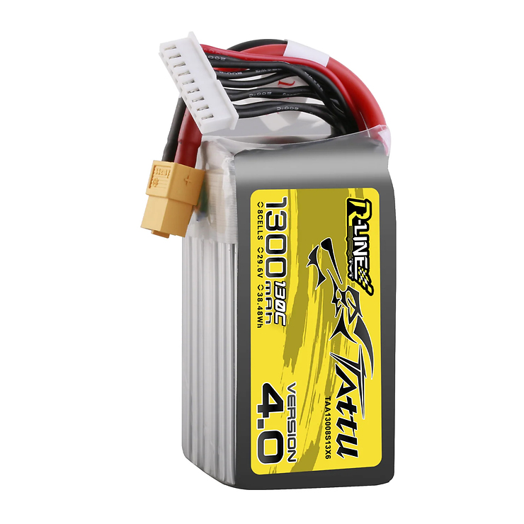 Tattu R-Line V4.0 LiPo Akku Battery 130C 29.6V 1300mAh 8S XT60 - Thumbnail 3