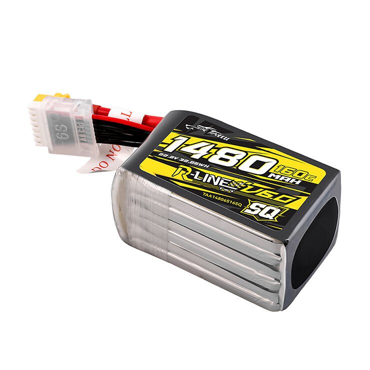Tattu R-Line Version 6.0 Lipo Akku 1480mAh 160C 6S 22.2V XT60 Plug SQ - Thumbnail 2