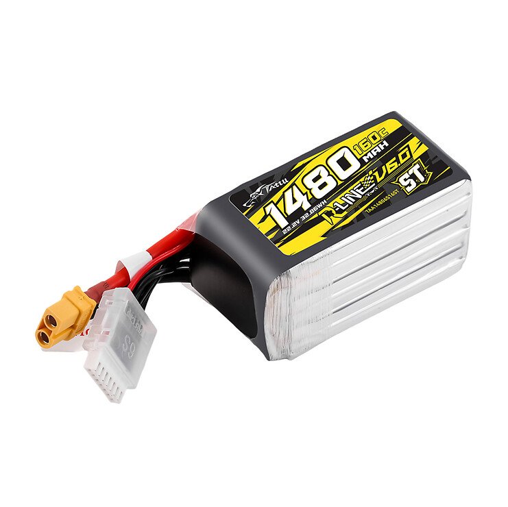 Tattu R-Line Version 6.0 Lipo-batteri 1480mAh 160C 6S 22,2V XT60 Plug ST - Thumbnail 2