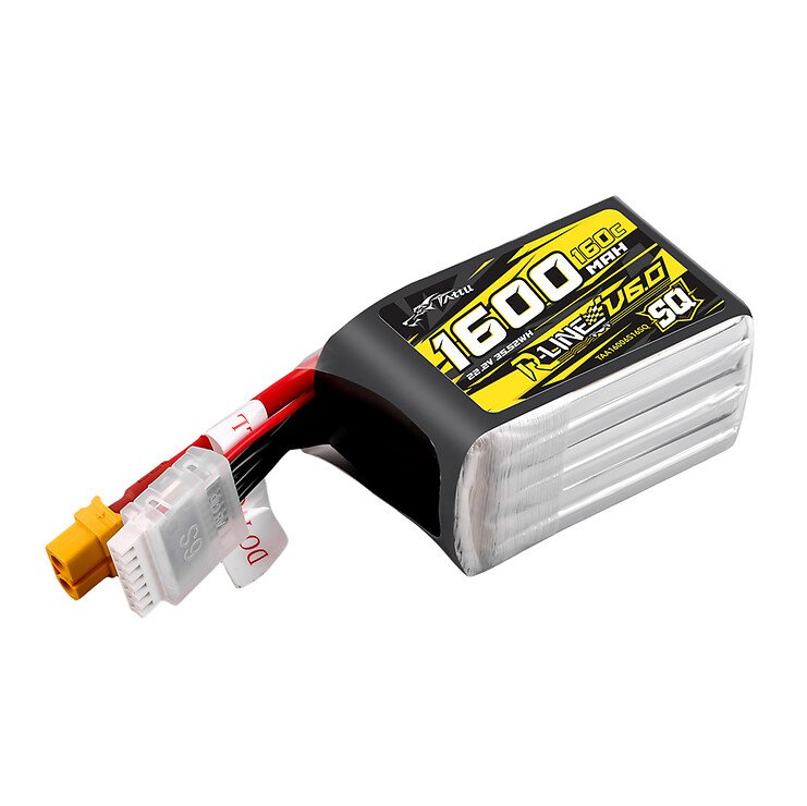 Tattu R-Line versioon 6.0 Lipo aku 1600mAh 160C 6S 22.2V XT60 Plug SQ - Thumbnail 2