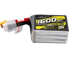 Tattu R-Line Version 6.0 Lipo Akku 1600mAh 160C 6S 22.2V XT60 Plug SQ