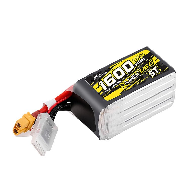 Tattu R-Line versie 6.0 Lipo accu 1600mAh 160C 6S 22,2V XT60 Plug ST - Thumbnail 3