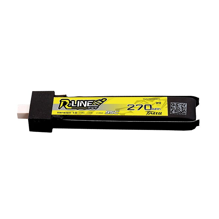 Tattu Batterie 270mAh 1S 95C 3.8V HV Lipo Akku BT2.0 Plug 5 Stück - Thumbnail 1