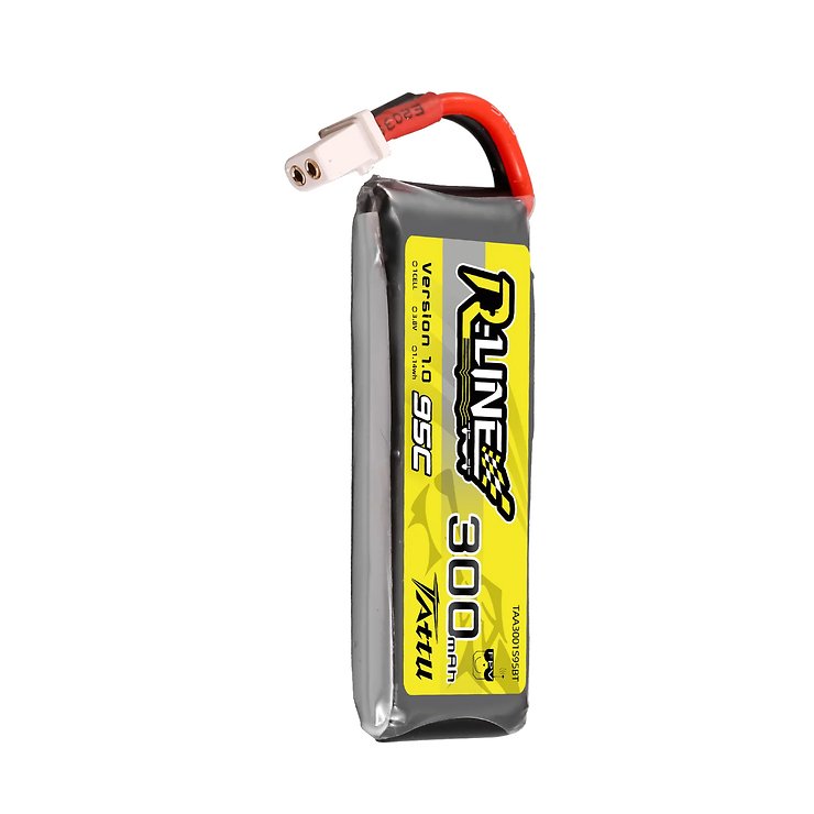 Tattu R-Line Batterie 300mAh 3.8V 95C 1S 1P HV Lipo Akku BT2.0 Plug - Thumbnail 4
