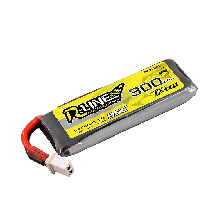 Tattu R-Line Batterie 300mAh 3.8V 95C 1S 1P HV Lipo Akku BT2.0 Plug - Thumbnail 3