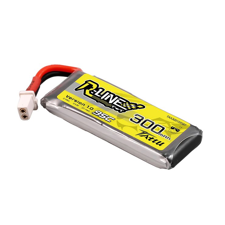 Tattu R-Line Batterie 300mAh 3.8V 95C 1S 1P HV Lipo Akku BT2.0 Plug - Thumbnail 2