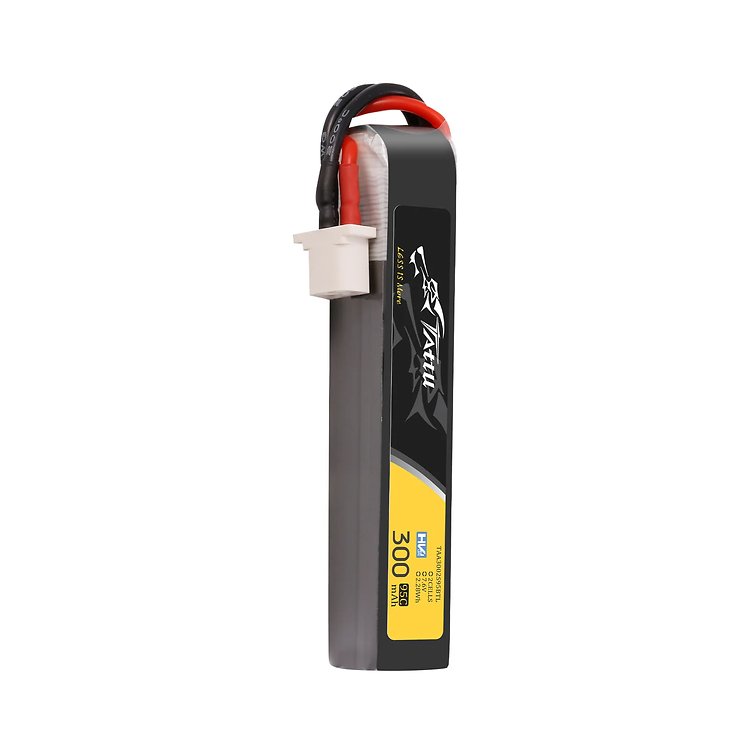 Tattu Batterie 300mAh 2S 95C 7.6V HV Lipo Akku BT3.0 Plug - Thumbnail 4