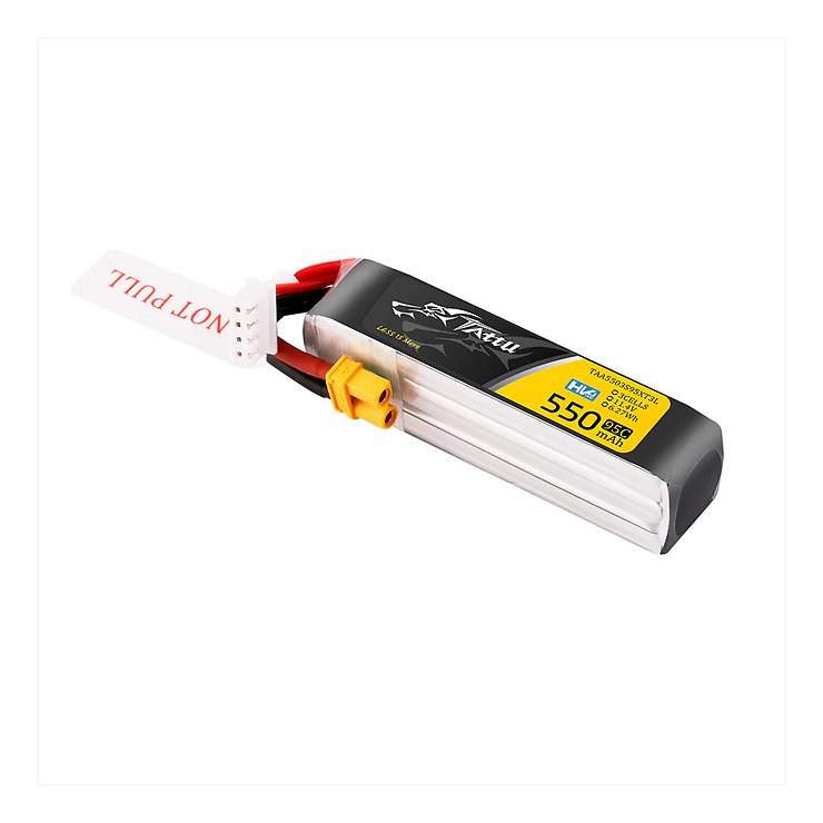 Tattu Batterie 3s 550mAh 95C 11,4V HV Lipo Akku XT30 Stecker Long-Pack - Thumbnail 2