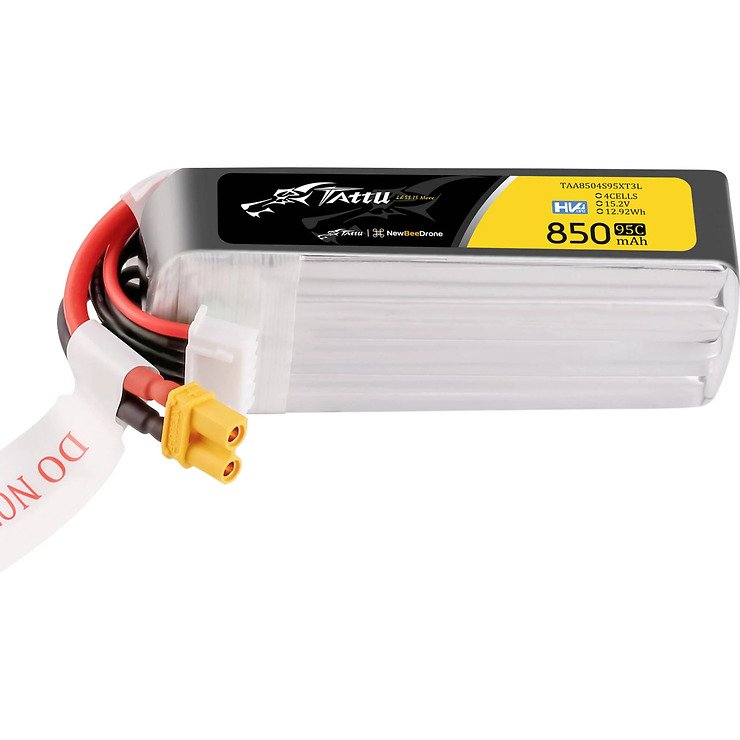 Tattu R-Line Lipo battery Long Pack 850mAh 4S 15.2V 95C XT30U-F  - Thumbnail 1