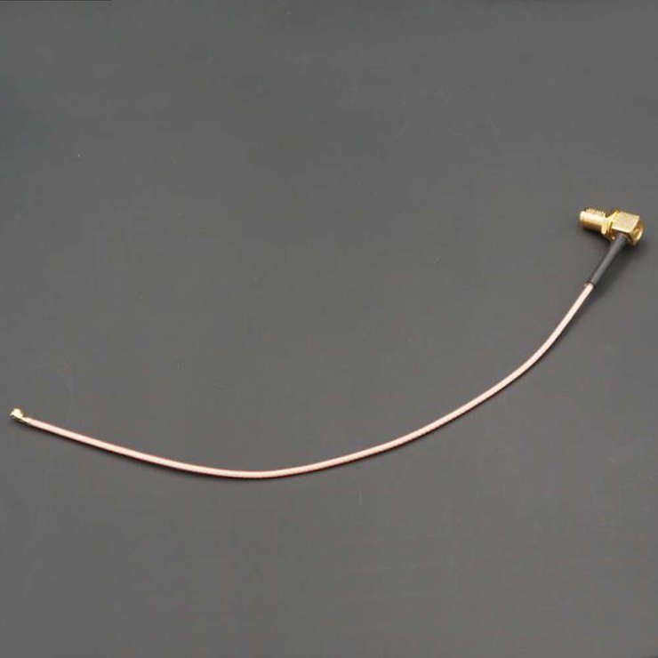 TBS Replacement Antenna Cable for Unify U.FL SMA 90deg Angle 20cm - Pic 1