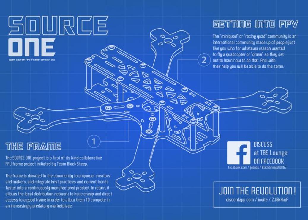 TBS Source One V3 5 Zoll FPV Frame - Thumbnail 5