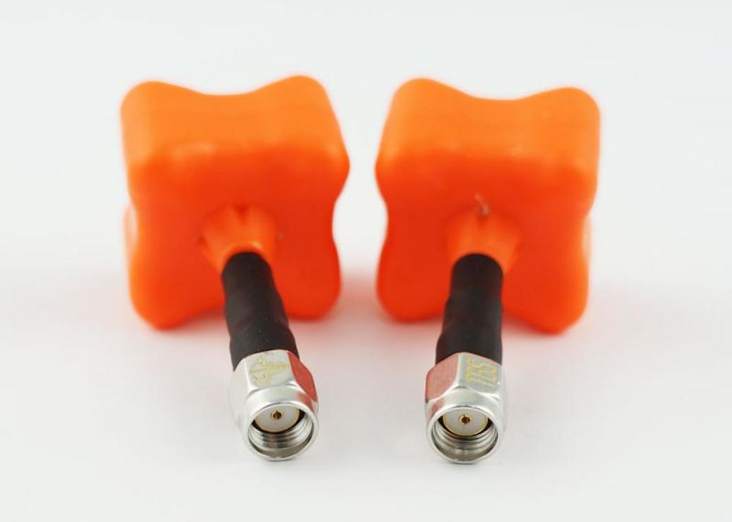 TBS Triumph FPV Antennen Stub Set LHCP- RP-SMA 2 Stück orange - Thumbnail 2