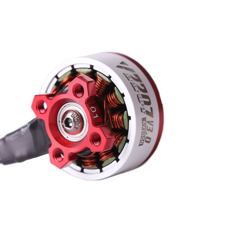 T-Motor Velox V2207 V3 FPV Motore 2050KV rosso nero - Thumbnail 2