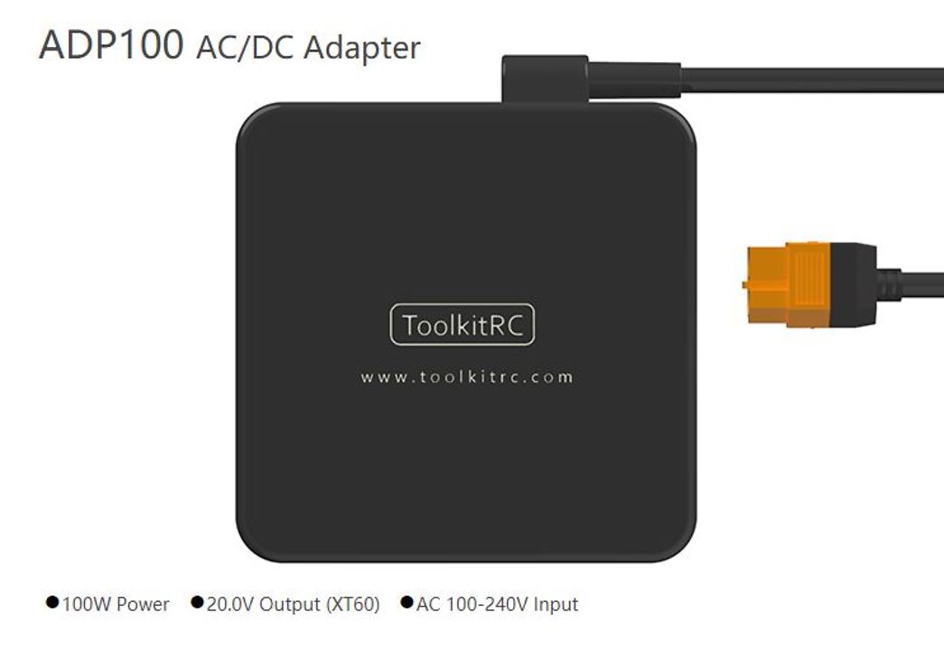 ToolKitRC ADP100 Bloc d'alimentation pour chargeur XT60 - Thumbnail 1