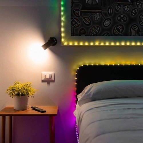 Twinkly Dots light chain 400 LED warm white and multicolor 20m transparent outdoor