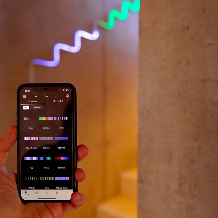 Twinkly Light Flex Lichterkette 200 LED multicolor 2m weiß innen - Thumbnail 5