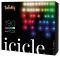 Twinkly Icicle Lichtervorhang 190 LED warmweiß und multicolor 5m transparent außen / innen - Thumbnail 4