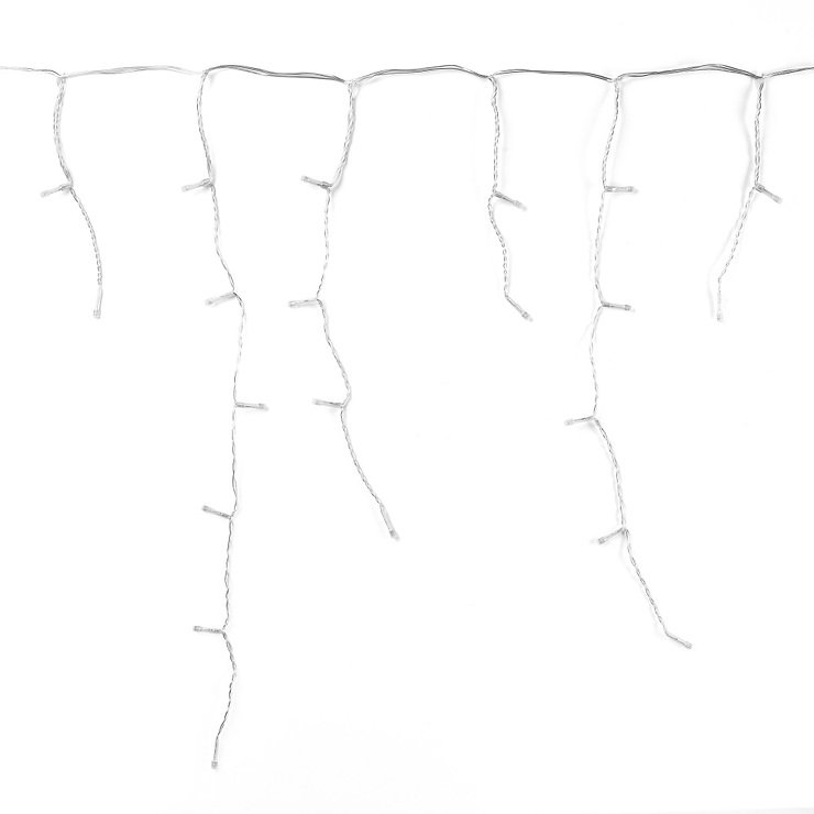 Twinkly Icicle Lichtervorhang 190 LED warmweiß und multicolor 5m transparent außen / innen - Thumbnail 3