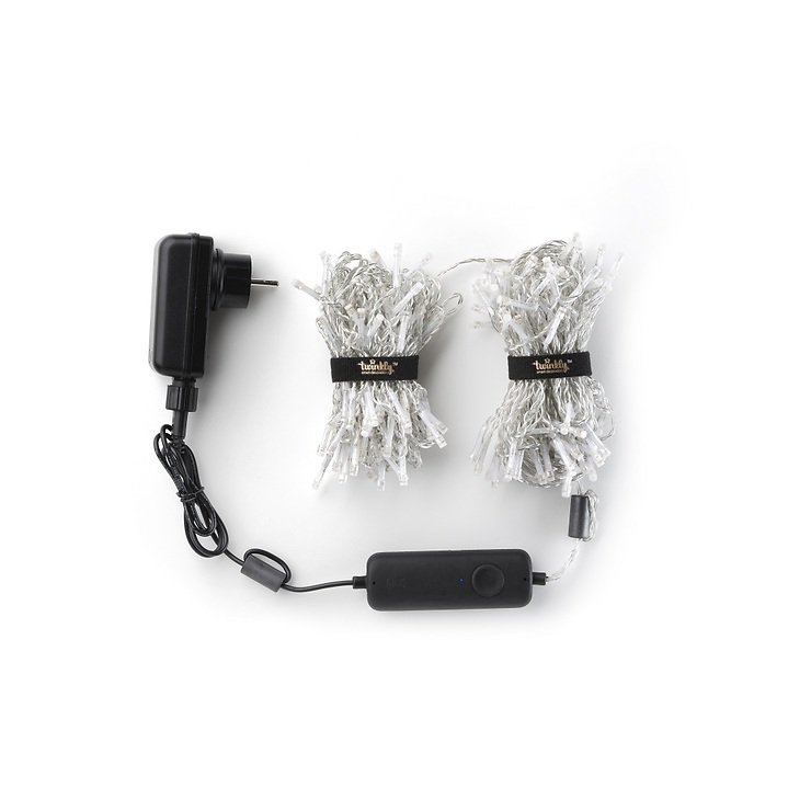 Twinkly Icicle Lichtervorhang 190 LED warmweiß und multicolor 5m transparent außen / innen - Thumbnail 6