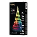 Asta de árbol Twinkly LED 1000 LED blanco cálido y multicolor 6m negro - Thumbnail 4