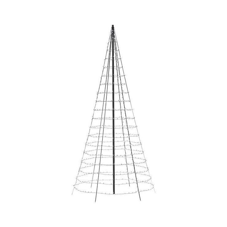 Twinkly Tree Pole LED Baum Fahnenmast 500 LED warmweiß und multicolor 3m schwarz - Thumbnail 2