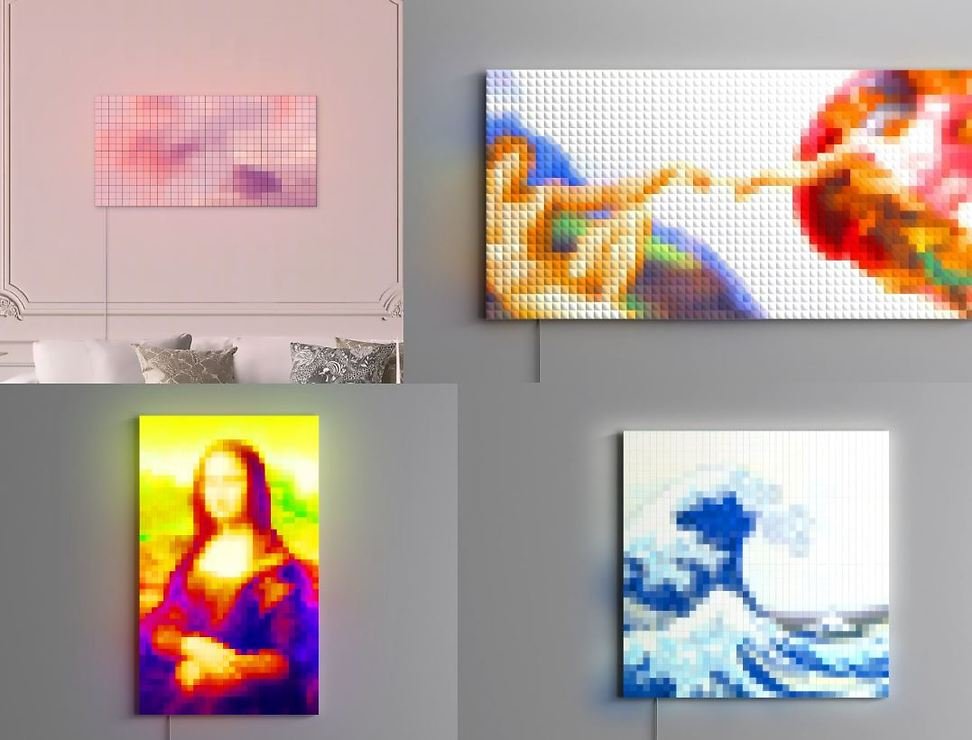 Twinkly Squares LED Panels 6 Squares 64 RGB Pixels BT+WiFi black - Thumbnail 2