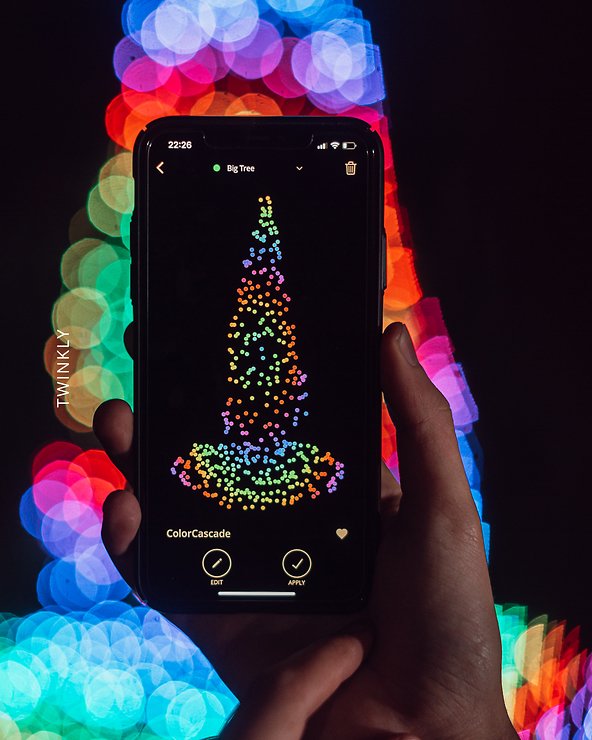 Twinkly Strings Lichterkette 400 LED multicolor 32m schwarz außen - Thumbnail 2