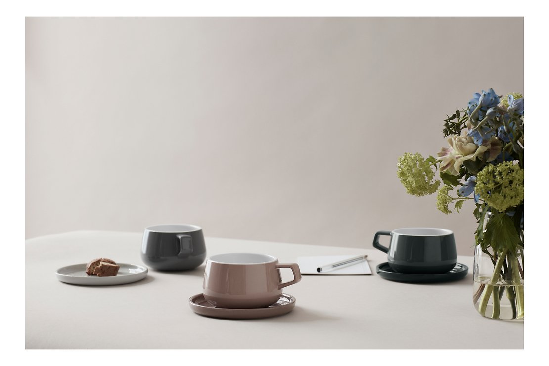 Viva Scandinavia Teetasse mit Untertasse Ella 0,3 l Porzellan rose - Thumbnail 2