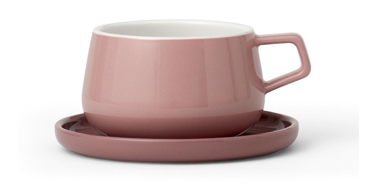 Viva Scandinavia Teetasse mit Untertasse Ella 0,3 l Porzellan rose - Thumbnail 1